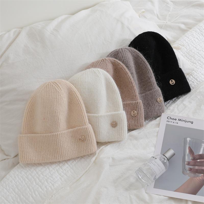 Knitted Hat  Thickened for Autumn and Winter To Make The Face Look Better Small Ear Protecting Couple's Versatile Pullover Hat Woolen Hat