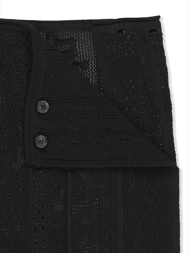 [Matinkim] Mesh Logo Wrap Mini Skirt in Black