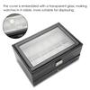 Double Layer PU Lther Wood Watch Holder, Watch Display Case Jewelry  Storage Box, Wristwatch Display Case for Rings rrings Bracelet Necklace 11.8 X 8.