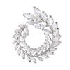 Laurel Leaf Hoop Earrings for Women, Silver Plated Earrings, Elegant Circular Earrings, Fashion Jewelry for Party Daily Wear