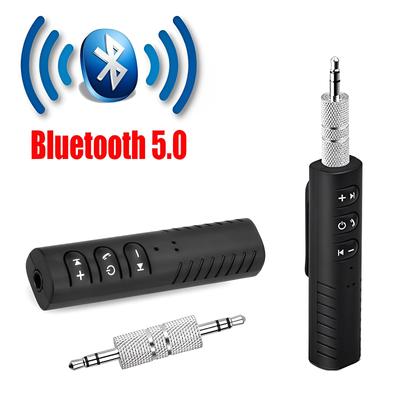 3,5mm Bluetooth Empfänger Auto Bluetooth Freisprecheinrichtung Audio Empfänger Ansteckmikrofon Tragbarer MP3 Musikplayer Adapter für Mobiltelefon