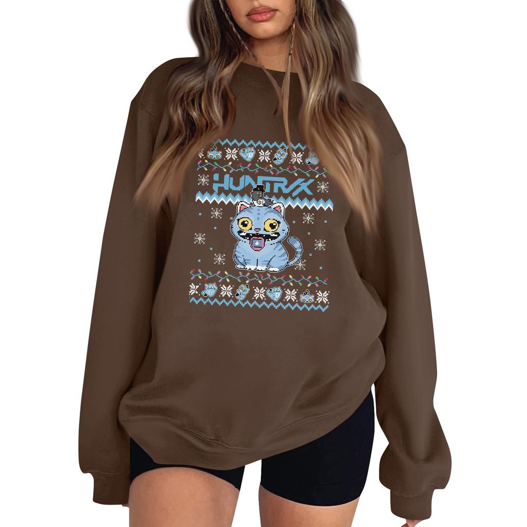 Women's Fashion Long-Sleeve Pullover Sweatshirt With Fun Movie-Themed Print
