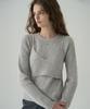 Deuloupisumeon Knotted Layered Bustier Knit [Brown]