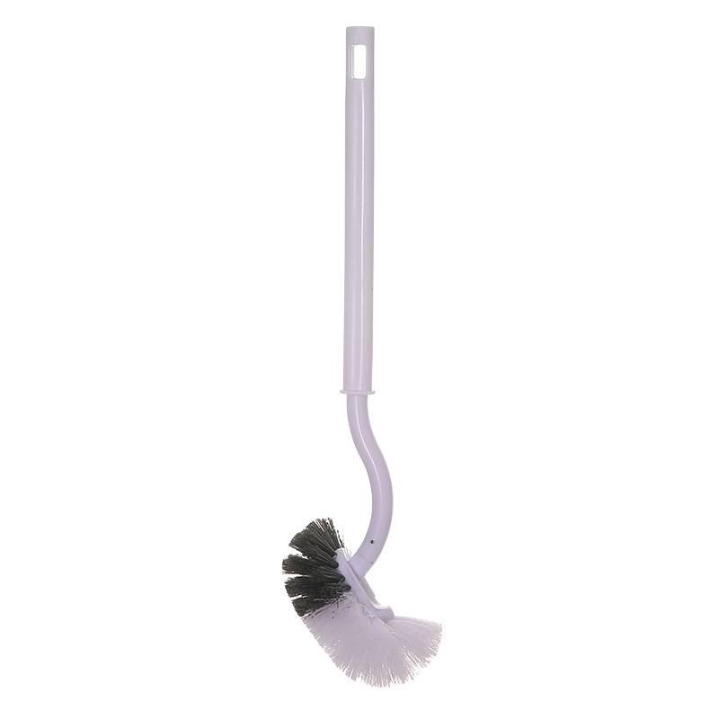 Wall-Mounted Long Handle Toilet Brush - No-Punch Bent Design for Efficient Cleaning