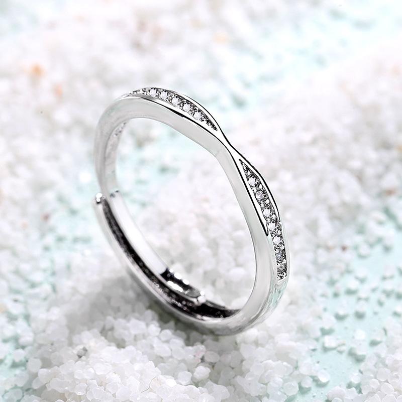 Lindon Klasyczny Stop Miedzi Cyrkon Pierścionek Damskie Biżuteria Ślubna Obietnica Party Prezent