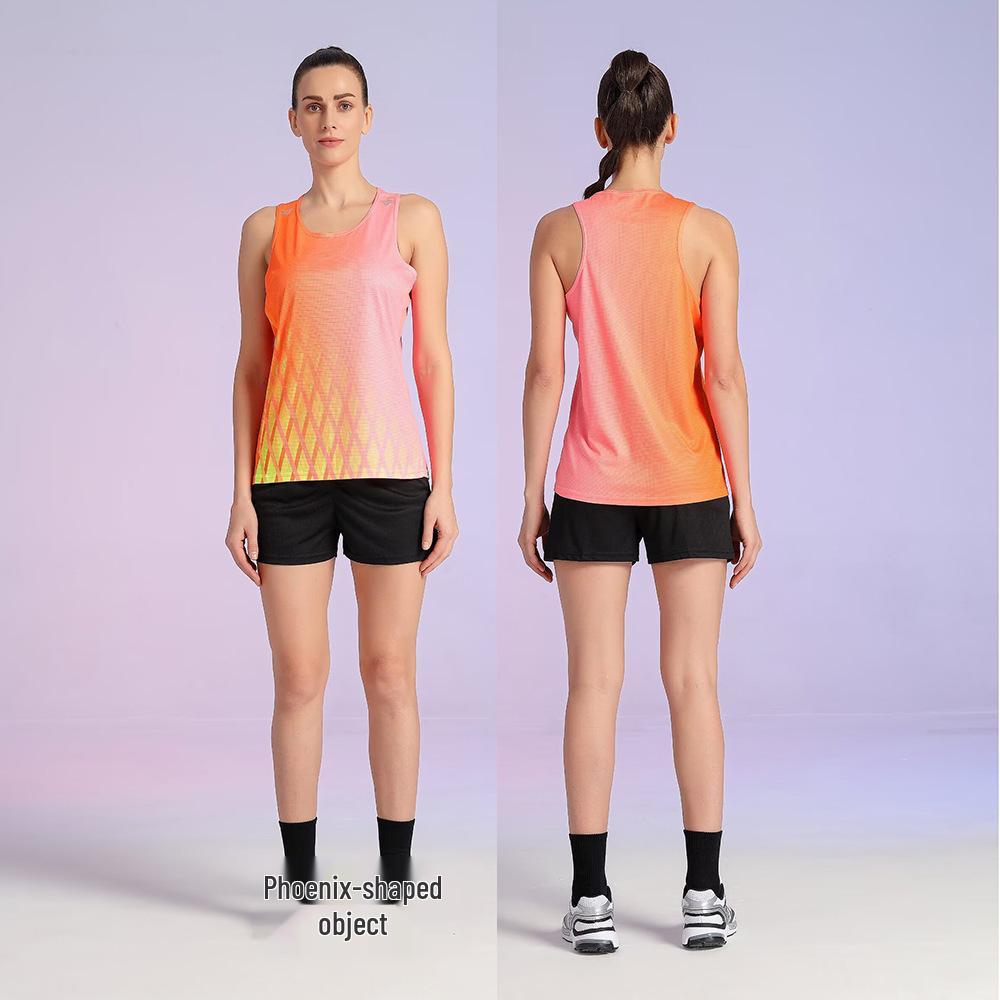 Unisex Track & Field Training Set: Vest & Suit for Marathon and Running Sportswear.