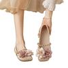 French retro Mary Jane single shoes women's shallow mouth 2025 new spring flat-bottomed new Chinese late evening breeze gentle shoes