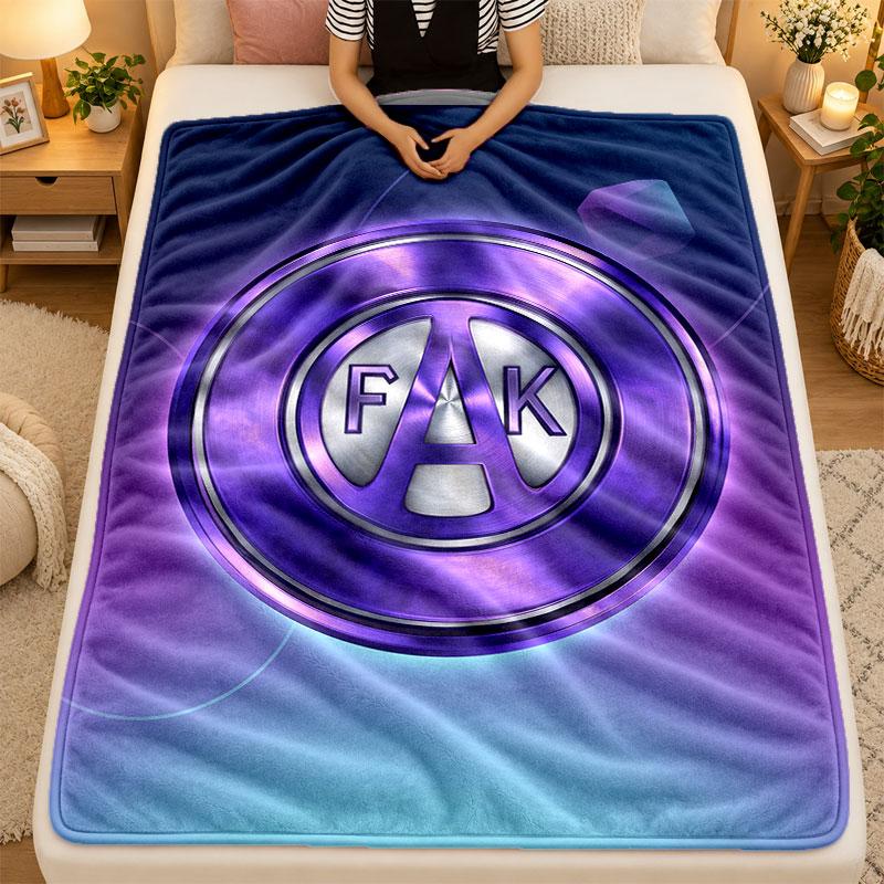 Flannel BlanketAustria Wien FC Warm Soft Throw Blanket for Indoor Sofa Bed Living Room Use