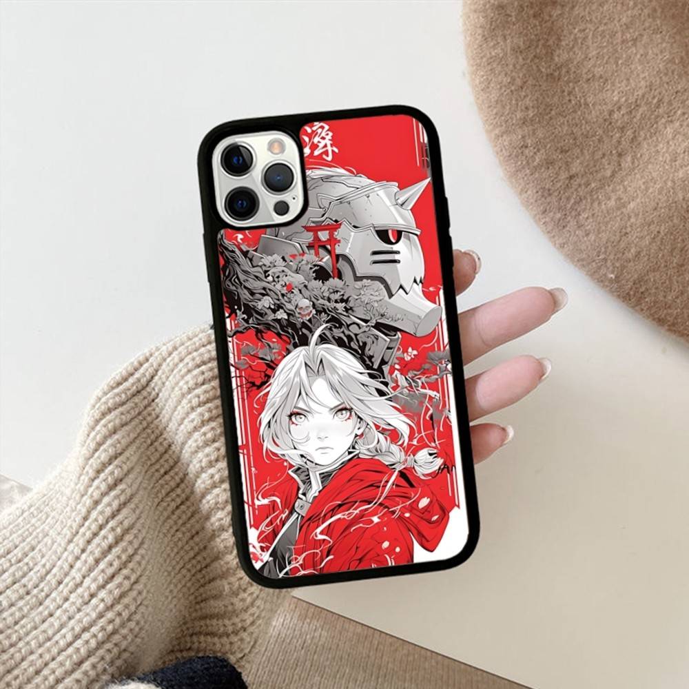Anime F-Fullmetal A-Alchemist Handyhülle Für IPhone 17 16 15 14 13 Plus 12 11 Pro Max PC+TPU Hüllen Rückseite