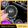 Autostickers Voor 1/2 Stuks Auto Antislip Bekerhouder Mat Diamant Strass Bling Decoratie Voor Alfa Romeo Giulia Stelvio