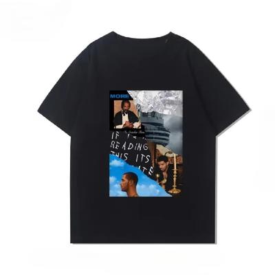 2025 New Drake Short Sleeve Print T-shirt Album Joint Hip Hop Rap Rap American Men and Women High Street Summer Cotton Clothes2