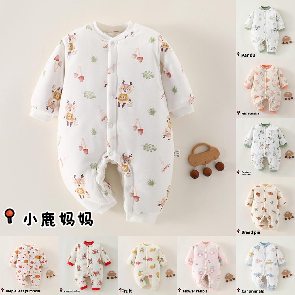 Winter Baby Onesie With Thick Cotton Layer For Newborns Girl Boy Safe For Winter