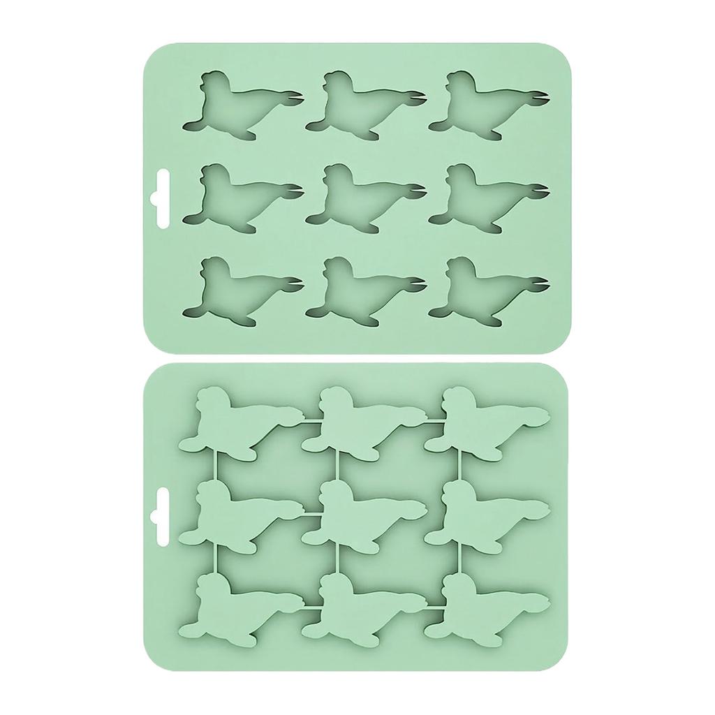 Animals Ice- Mold - Ocean Animals Turtle,Dolphins,Penguins,Silicone Mold For Baking Muffin Cake, Chocolate,Candy, Soap