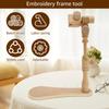 Adjustable Beech Wood Embroidery Stand 360° Rotating Hands-Free Cross Stitch Rack Hoop for DIY Craft
