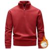 Sweatshirt Men's Fleece Warm Half Zipper Turtleneck Sweatshirt Solid Autumn Winter Pullover Korean Casual Sweatshirts Sportswear