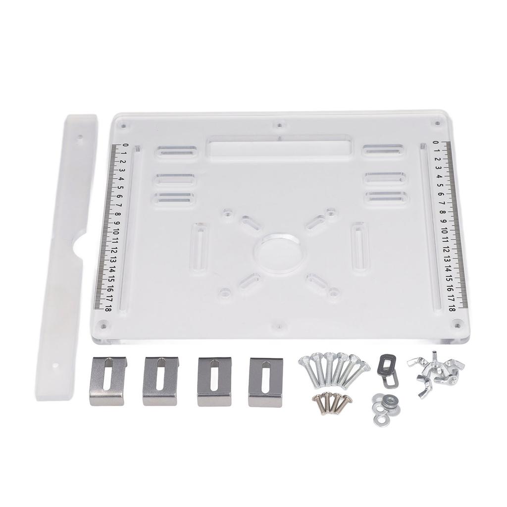 Acryl-Grundplatte für 4-Zoll-Trennschleifer Holzfräsen Klappbrett Holzbearbeitungstisch Unterlage