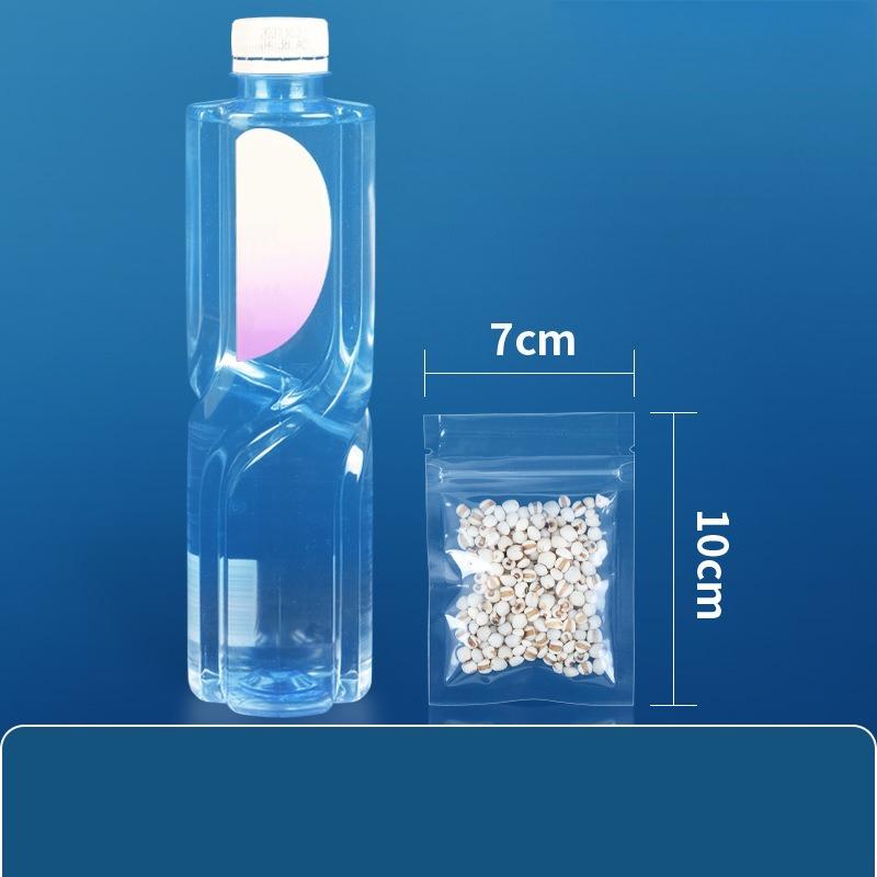 Double Layered 0.14mm Flat Bottom Seal Pocket Transparent Plastic Sealed Bag Suitable for Vegetable Dried Fruit Tea Leisure Fruit Packaging Storage