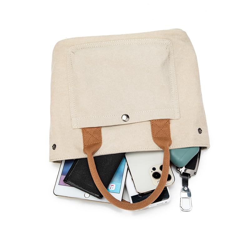 Yocipa Lightweight Canvas Tote Large Multifunctional Casual Canvas Bag for and More Women's Bag, Small, Capacity, Handbag, Walking, Shopping,