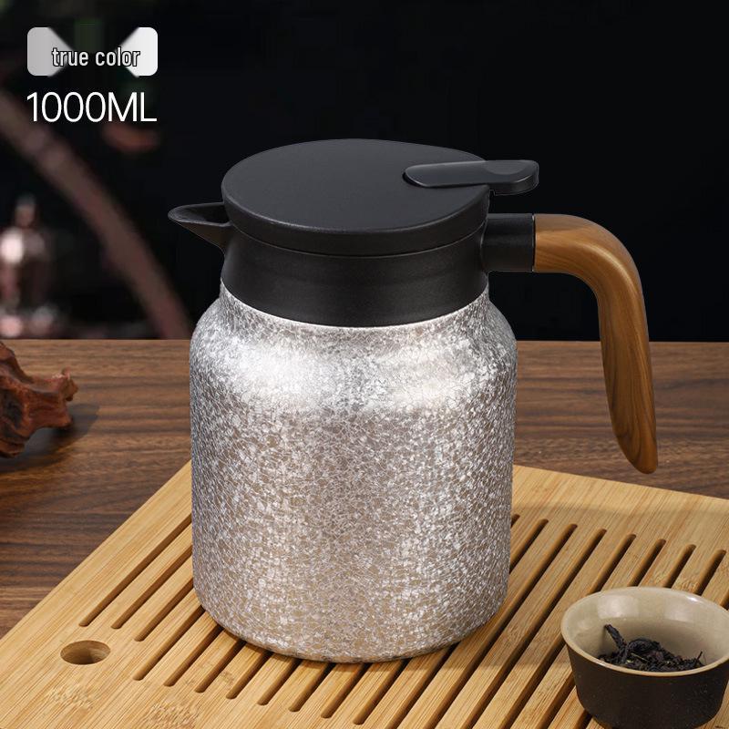 

Large-Capacity Titanium-Coated Insulated Stew Pot with Handle - Antibacterial, High-End Tea & Water Separation, Ideal Business Gift 1000ml