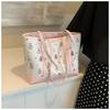 Harajuku Aesthetic Bear Print Pink Handbag Women Versatile Large Capacity Shoulder Bags Wallet Female Retro Casual Tote Bag 2025