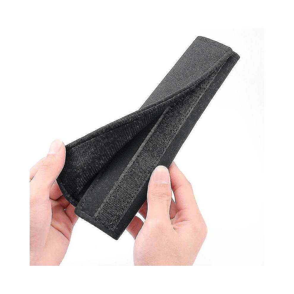 BMW Suede Seat Belt Shoulder Covers - Alcantara Comfort, Protective Cover for 1/3/5/7 Series and X5/X3/X2/X1 (Pair, Black)