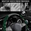 2 PCS Steering Wheel Cover, Segmented Car Wheel Covers With Crystal Rhinestones, Non-Slip Protector Bling Sparkly Decoration For Most Steering