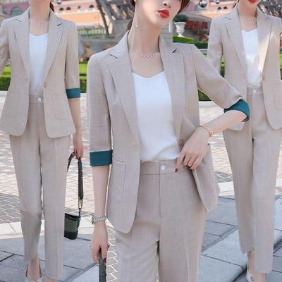 Elegantes Frühlingsanzug im koreanischen Stil: Zweiteiliges Damen-Set für Beruf und Freizeit