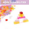 300-Piece Transparent Classic Building Blocks, Basic Building Blocks Expansion Set, Compatible with Major Brands, Random Colors and Shapes, for Girls
