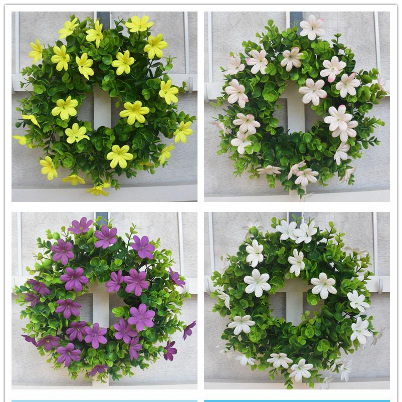 

Spring Simulation Grass Ring Door Decoration Small Eucalyptus Wreath, Eucalyptus Leaf Wreath, Simulation Wreath Door Decoration