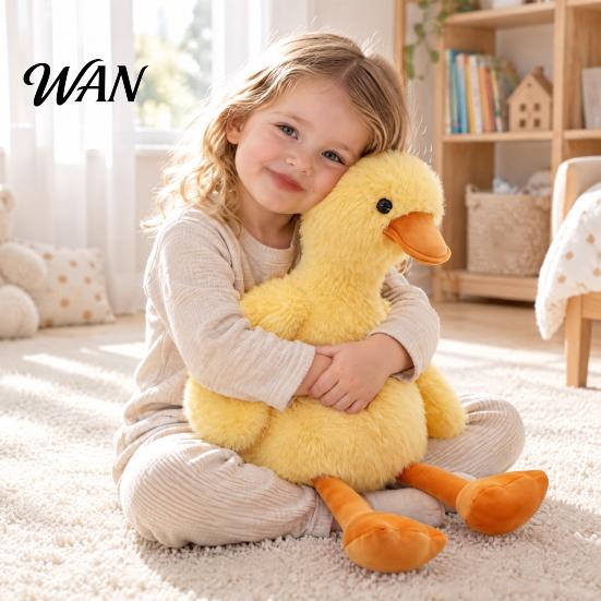 Christmas Gift for Children Fluffy Duck Goose Stuffed Animal Plush Toy, Soft Duckling Doll, PP Cute Toy Cotton Filling, Nursery Decor, Baby