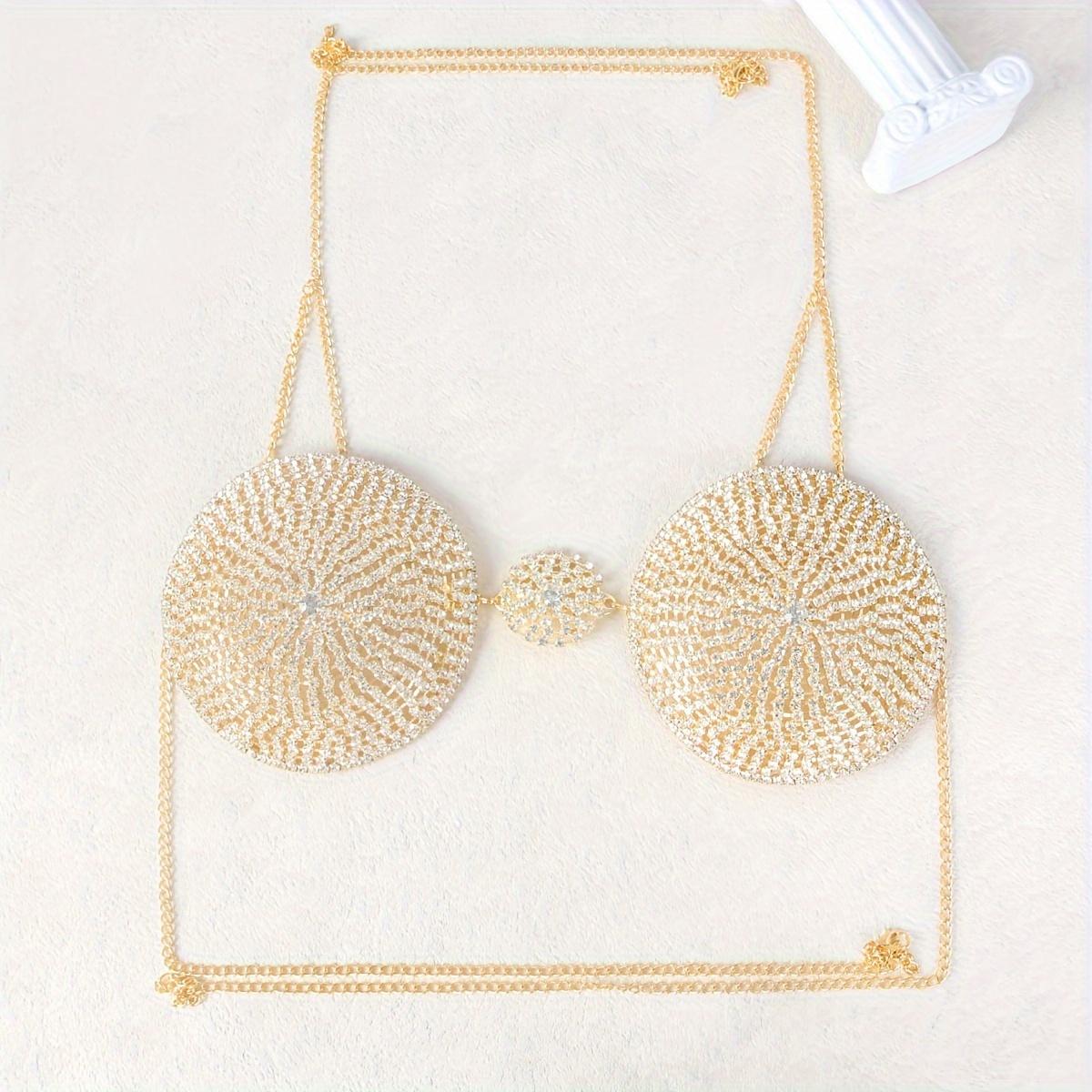 

Блестящий укороченный топ со стразами, бюстгальтер, цепочка на грудь, сексуальное женское белье, украшение-цепочка, аксессуар