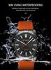 Curren 8449 Men's Quartz Watch with Rubber Strap, Large Luminous Dial, Waterproof, for Students