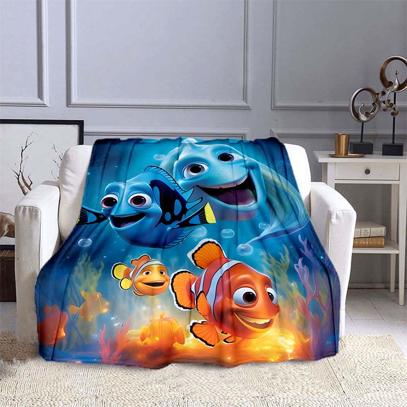 Disney Finding Nemo Pattern Blanket Warm Soft Fluffy Kids and Adult Sofa Bed Throw Blanket Outdoor Travel Camping Luxury Gifts