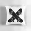 Skateboard Pillowcase, Extreme Sports Cushion Cover Street Style X Skate Throw Pillow Black White Retro Home Decor Teen Boy Gift