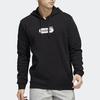 Adidas Buchstabenbesticktes Kapuzen-Sport-Sweatshirt Herren Sweatshirt Schwarz HK6756
