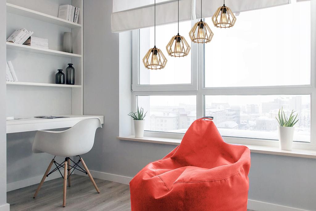 MODERN WOODEN LED CEILING HANGING LAMP