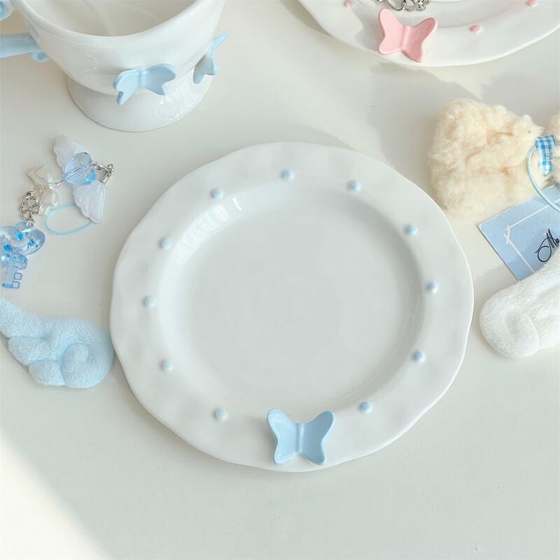 Bow Ceramic Coffee Cup and Saucer Set