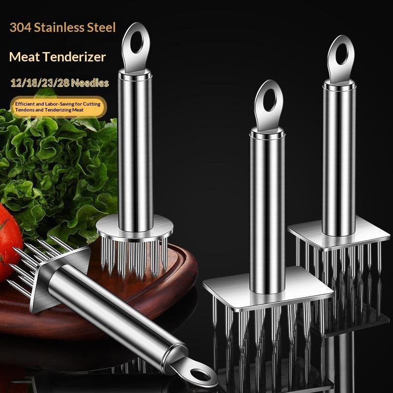 Adoucisseur de viande en acier inoxydable 304 Ultra Aiguisé 12/18/23/28 Aiguilles Maillet de Cuisine Outil Professionnel
