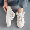 Men's Canvas Shoes New Autumn Low Cut Height Increasing Thick Soled White Shoes Soft Soled Lace Up Casual Shoes Students Black