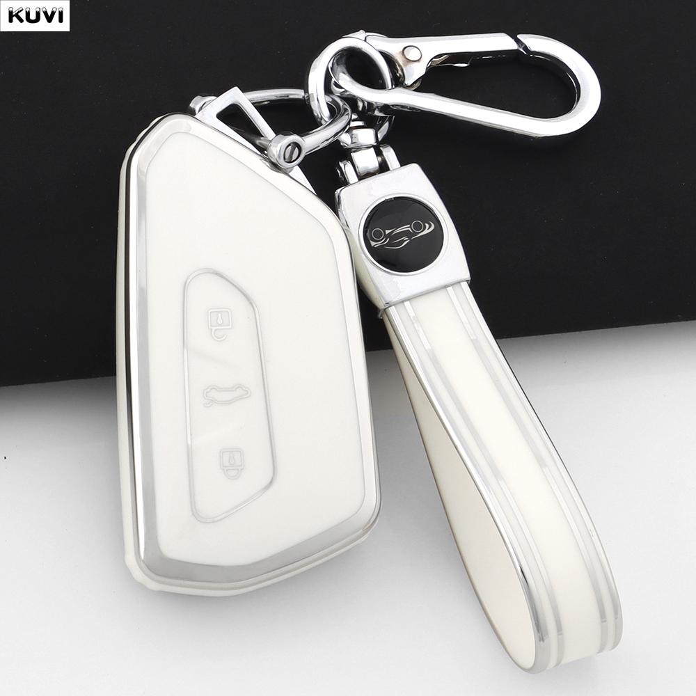 Tpu Car Smart Key Case Cover For Vw Volkseagen Golf 8 Mk8 Id.3 Id.4 Cupra Skoda Octavia A8 Seat Leon Mk4 Formentor Tarraco