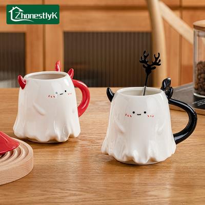 Cartoon Kleiner Teufel Keramiktasse Kaffee Milch Tee Wasserbecher Niedliche Frühstückstassen Paartassen Haushaltsgeschirr Halloween-Geschenke