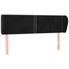 Tête de lit - Maison Exclusive - Velours noir - 147 x 23 x 78/88 cm - Oreilles rembourrées