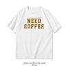 BRAUCHE KAFFEE Shirt Frau Mann Sommer Baumwolle Grafik T-Shirts Klassisch Rundhals Atmungsaktive Tops T-Shirt Mode Streetwear Paar