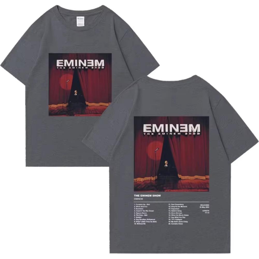 Tricou Unisex de Vară cu Mânecă Scurtă cu Imprimeu Album Hip Hop Rapper Eminem Bărbați Femei Vintage Supradimensionat Streetwear Topuri