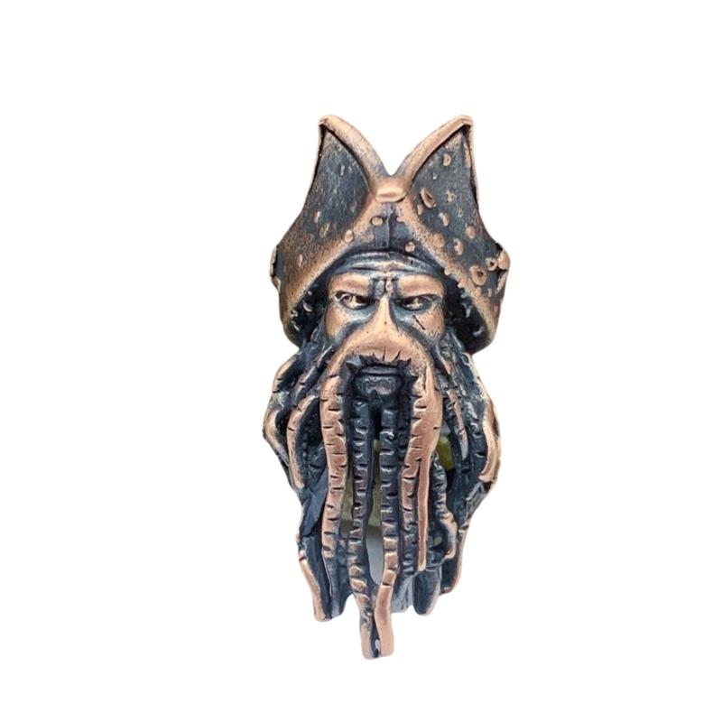 

Unique Sea King Pendant Keyring Adornment Detailed Copper Pendant Copper Texture for Keychains or Paracord Accessories