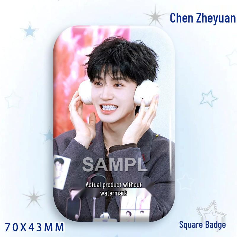 Chen Zhe Yuan Star Laser Brooch Badge Ornament
