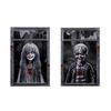 2PCS 2D Flat Scary Halloween Window Cover Super Terrifying Blood-Themed Scary Halloween Backdrops Polyester Fiber