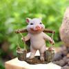 Figurina di Maiale Fatta a Mano per Decorazione da Giardino Esterno