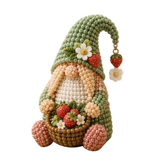 Kit de Manualidades de Cuentas de Gnomo, Kit DIY de Gnomo de Cuentas Diminutas, Lindo Kit de Arte de Gnomo con Cuentas para Adultos Adolescentes Decoración Única para el Hogar Regalo Hecho a Mano
