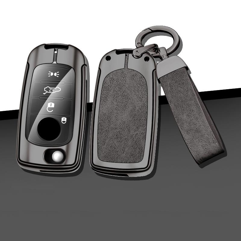 Custodia Portachiavi in Pelle e Metallo per Chiave Auto Fiat Tipo a 3 Pulsanti Coprichiave per Chiave Auto Fiat Tipo Accessori Portachiavi Protettore